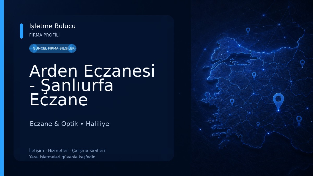 Arden Eczanesi - Şanlıurfa Eczane