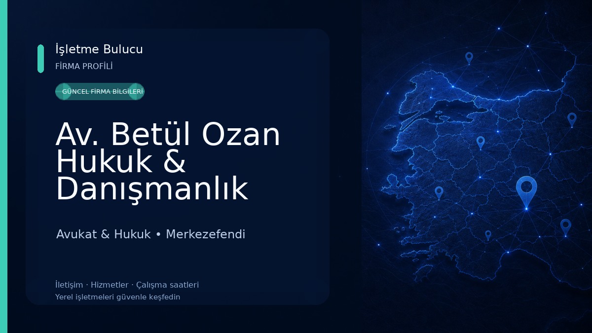Av. Betül Ozan Hukuk & Danışmanlık Bürosu | Denizli Avukat