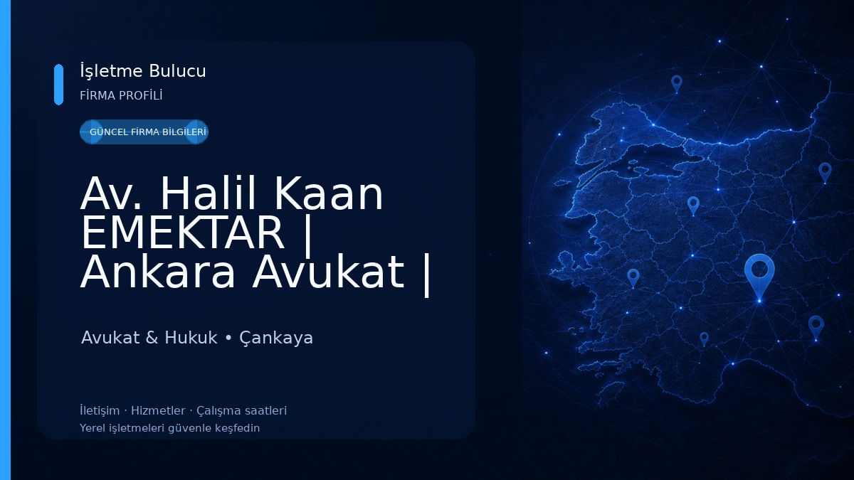 Av. Halil Kaan EMEKTAR | Ankara Avukat | Ankara İş Hukuku Avukatı | Ankara Kira Avukatı | Ankara Araç Değer Kaybı Avukatı