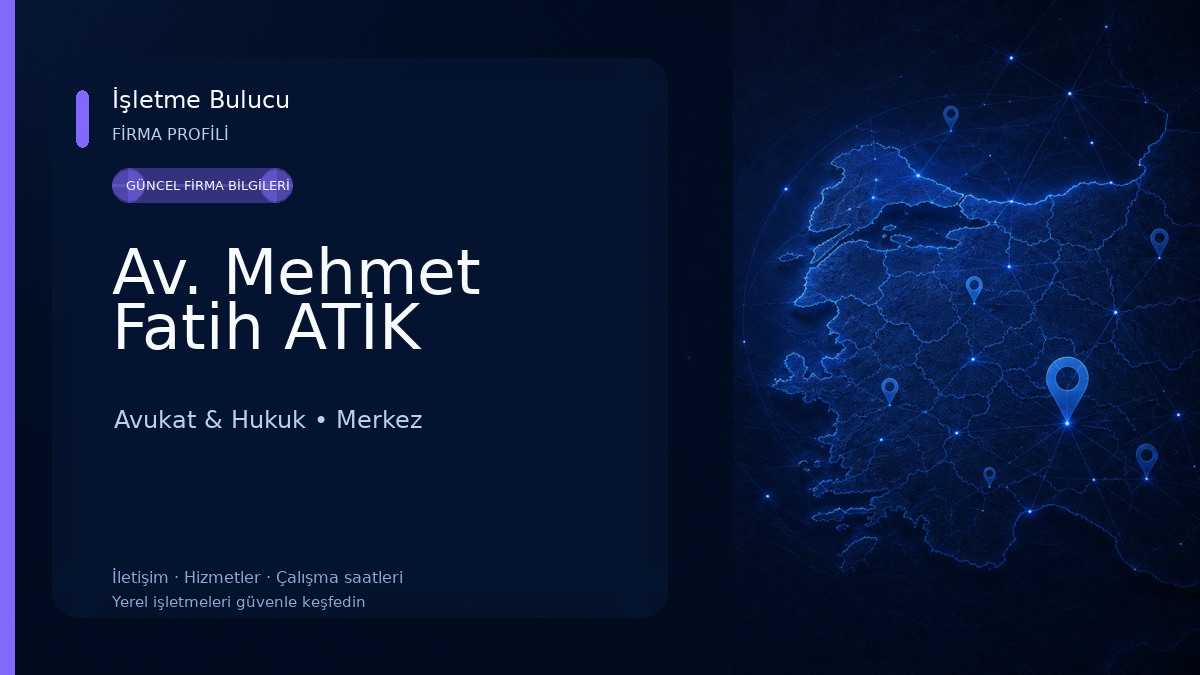 Av. Mehmet Fatih ATİK