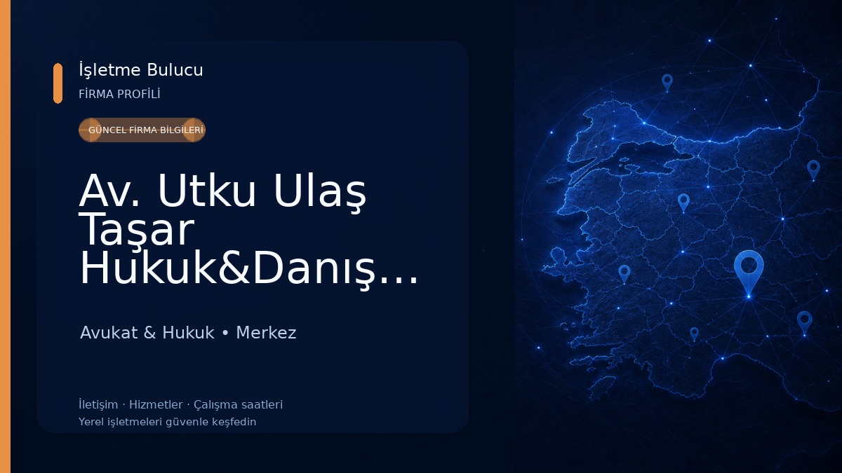 Av. Utku Ulaş Taşar Hukuk&Danışmanlık