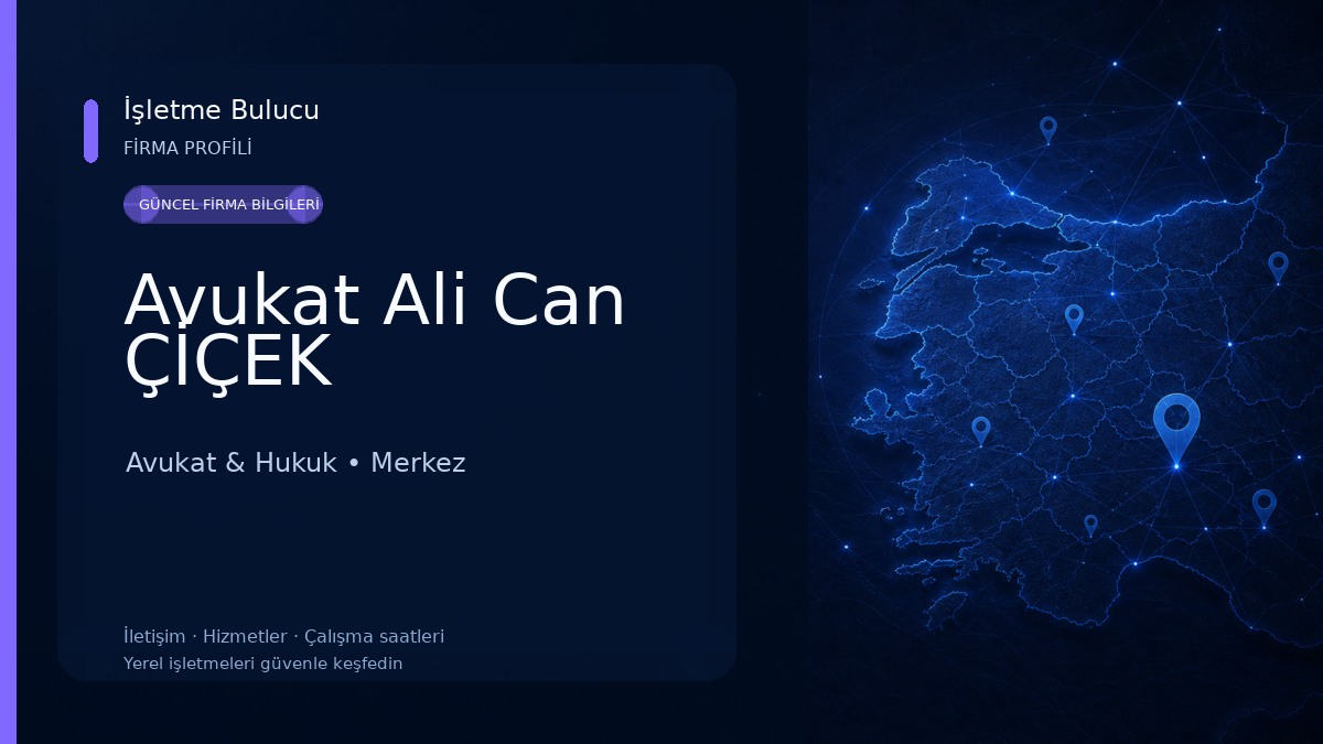 Avukat Ali Can ÇİÇEK