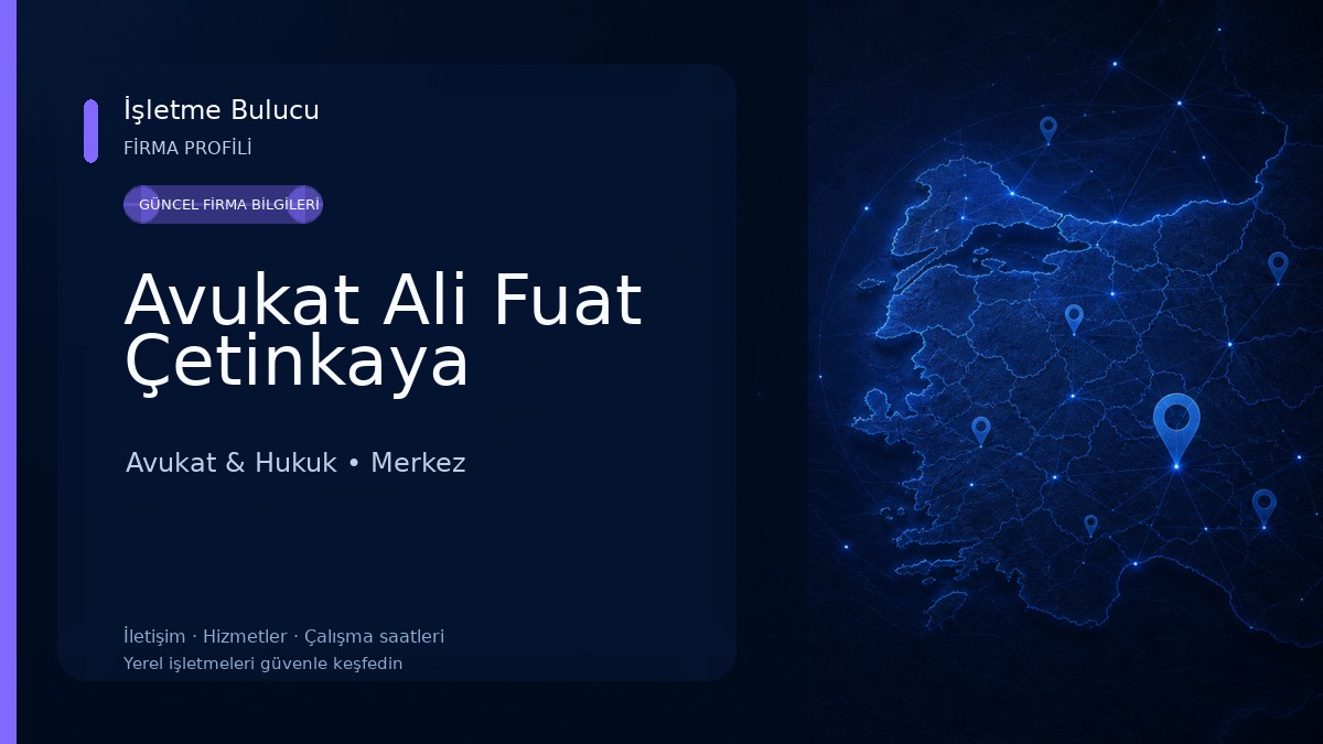Avukat Ali Fuat Çetinkaya