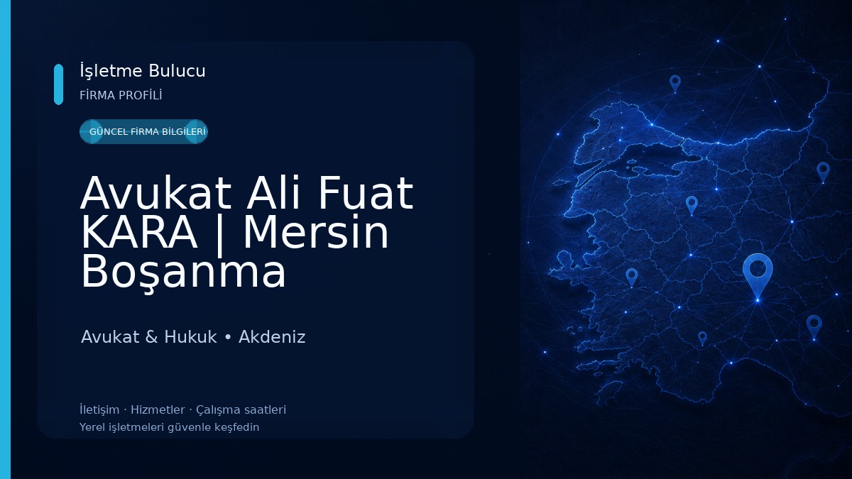 Avukat Ali Fuat KARA | Mersin Boşanma Avukatı,Mersin Ceza Avukatı,Kira Avukatı,Gayrimenkul Avukatı,Tahliye Avukatı