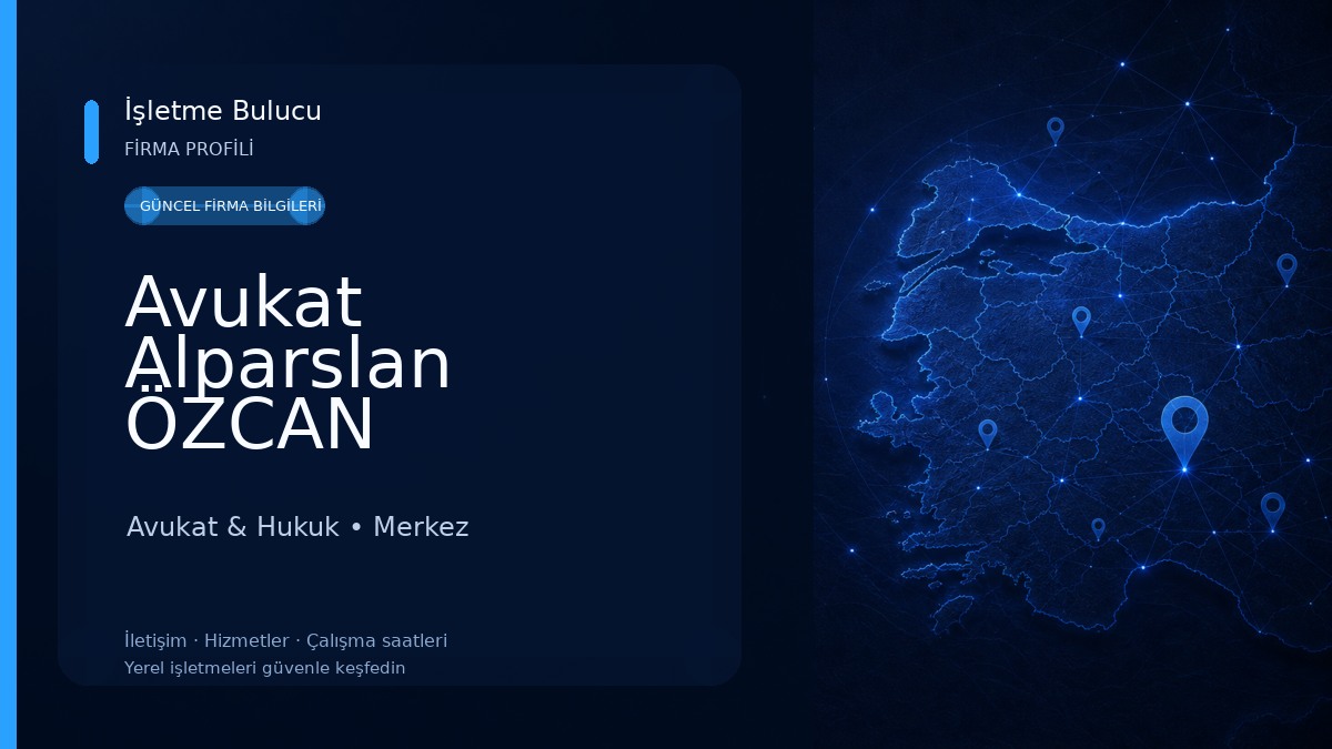 Avukat Alparslan ÖZCAN