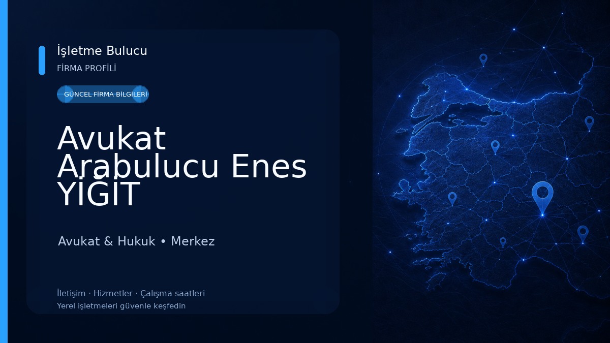 Avukat Arabulucu Enes YİĞİT