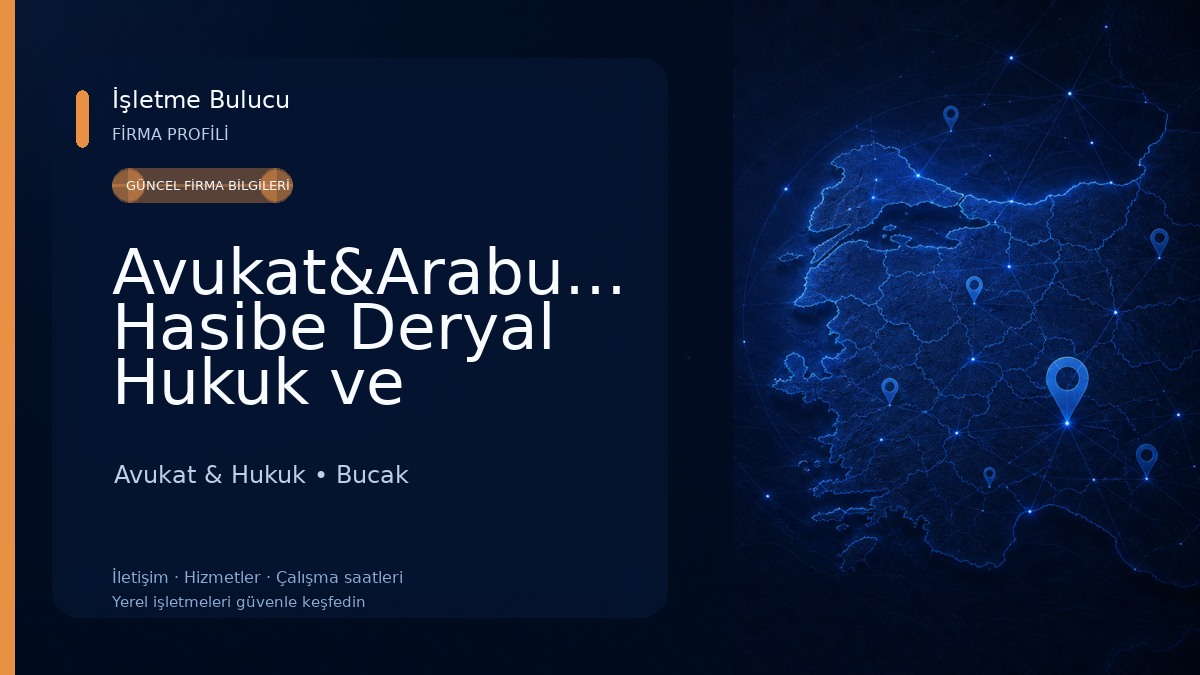 Avukat&Arabulucu Hasibe Deryal Hukuk ve Danışmanlık
