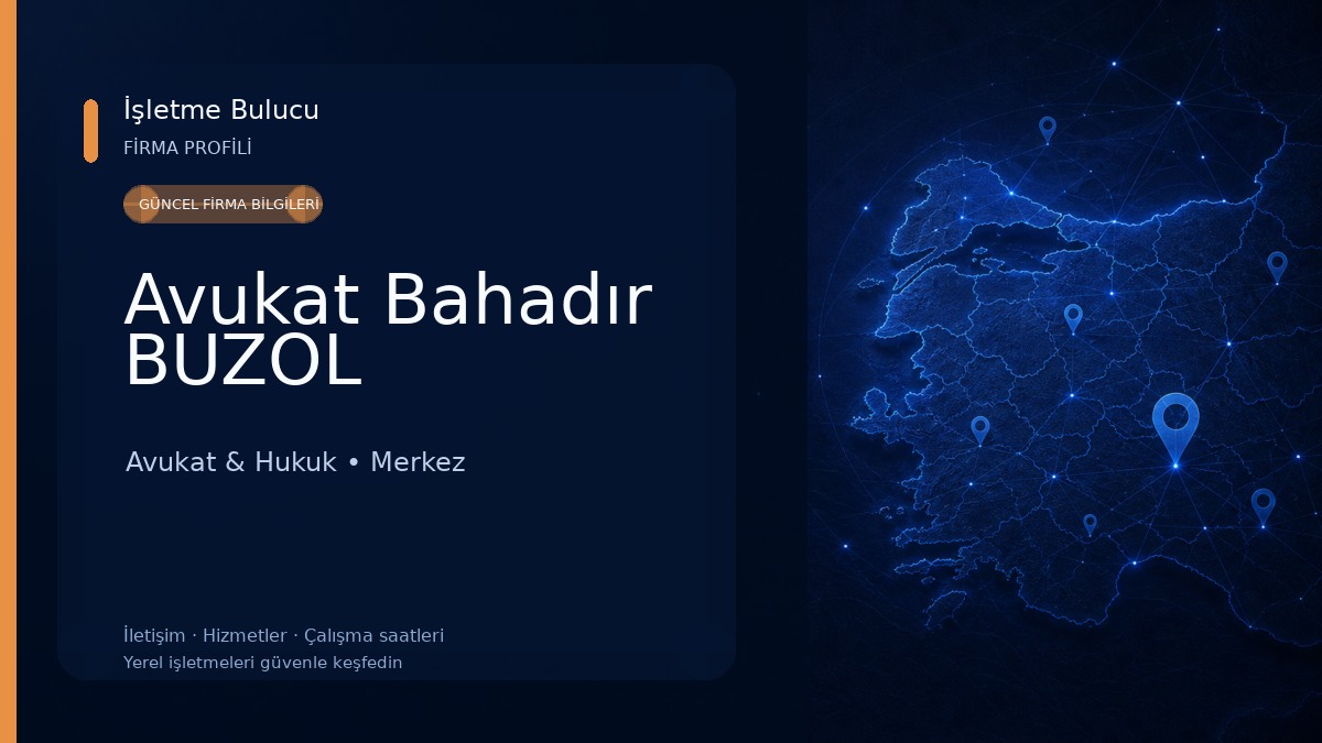 Avukat Bahadır BUZOL
