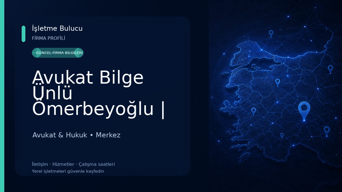 Avukat Bilge Ünlü Ömerbeyoğlu | Giresun Avukat | Hukuk Danışmanlığı