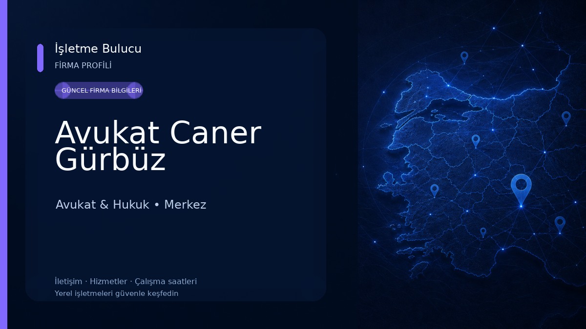 Avukat Caner Gürbüz