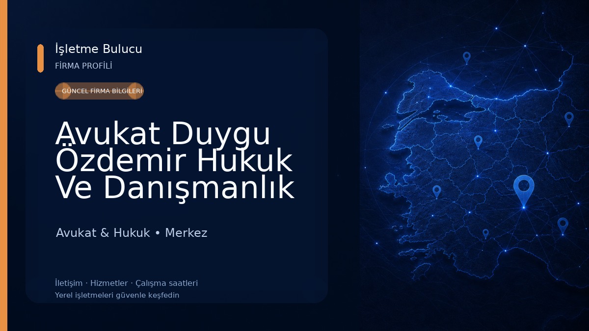 Avukat Duygu Özdemir Hukuk Ve Danışmanlık