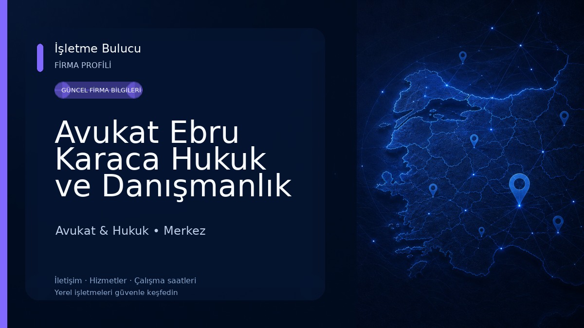 Avukat Ebru Karaca Hukuk ve Danışmanlık