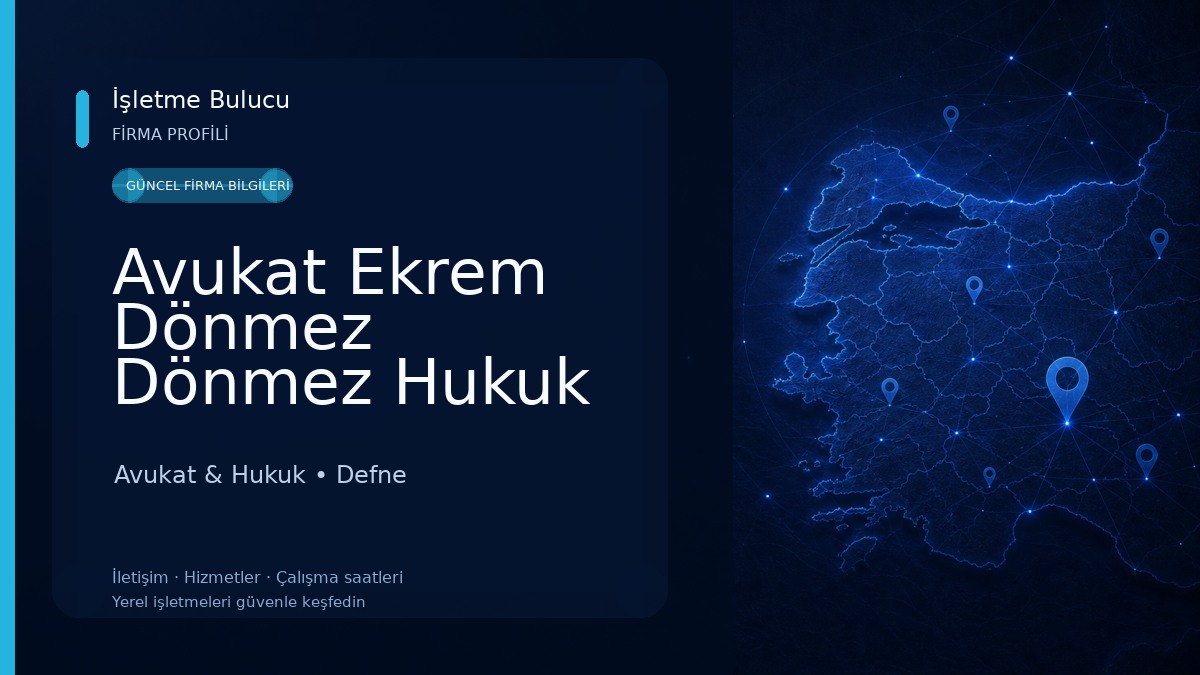 Avukat Ekrem Dönmez Dönmez Hukuk Bürosu