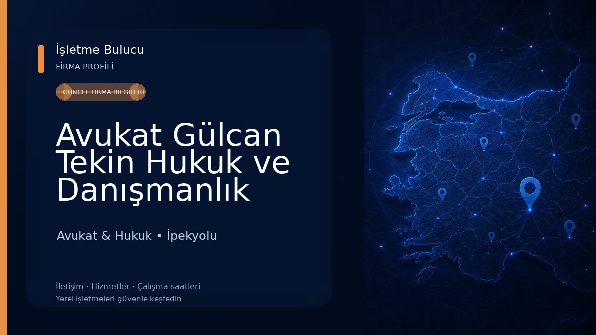Avukat Gülcan Tekin Hukuk ve Danışmanlık Bürosu