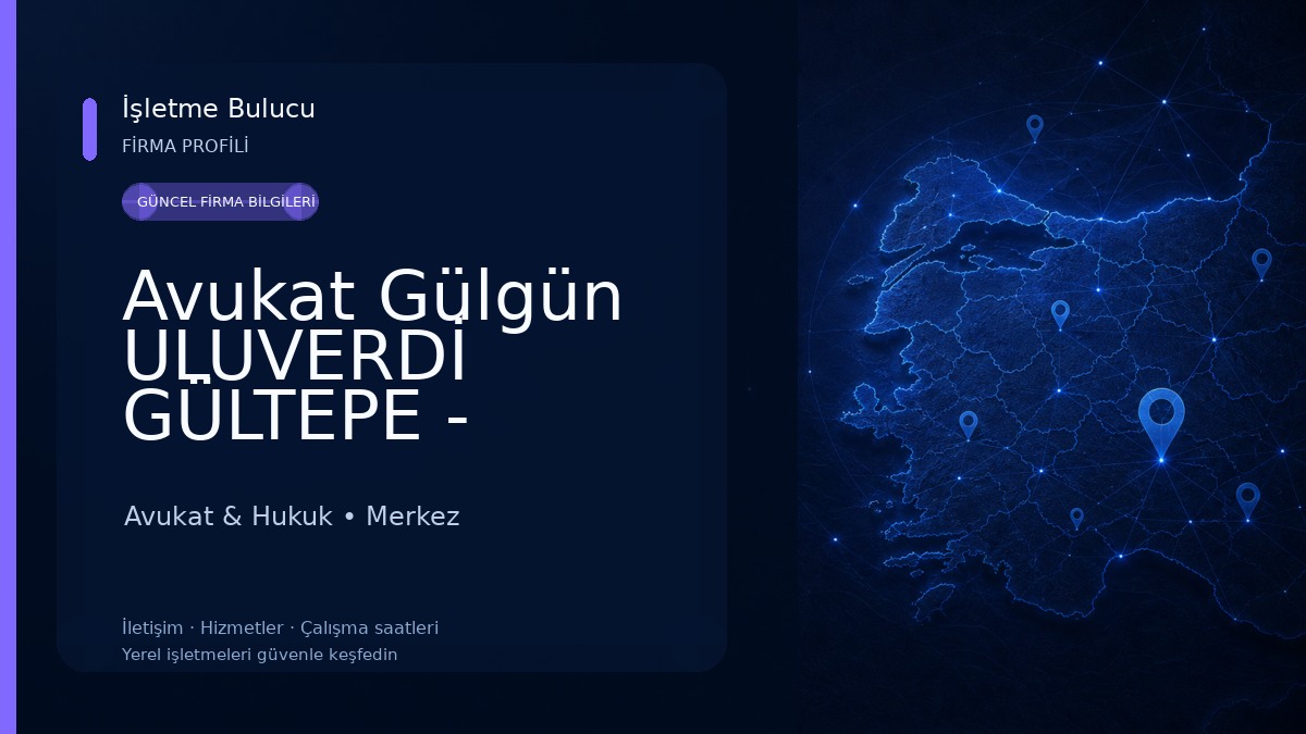 Avukat Gülgün ULUVERDİ GÜLTEPE - Erzincan Avukat ve Erzincan Arabulucu