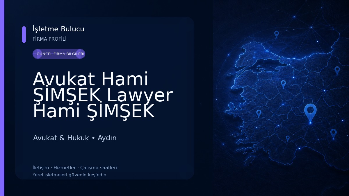 Avukat Hami ŞİMŞEK Lawyer Hami ŞİMŞEK