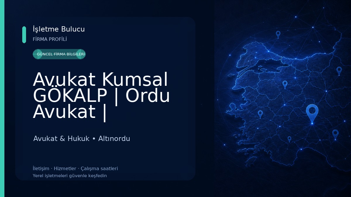 Avukat Kumsal GÖKALP | Ordu Avukat |