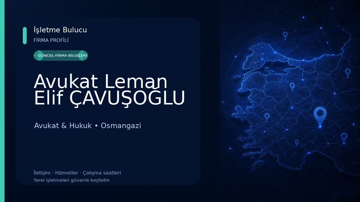 Avukat Leman Elif ÇAVUŞOĞLU