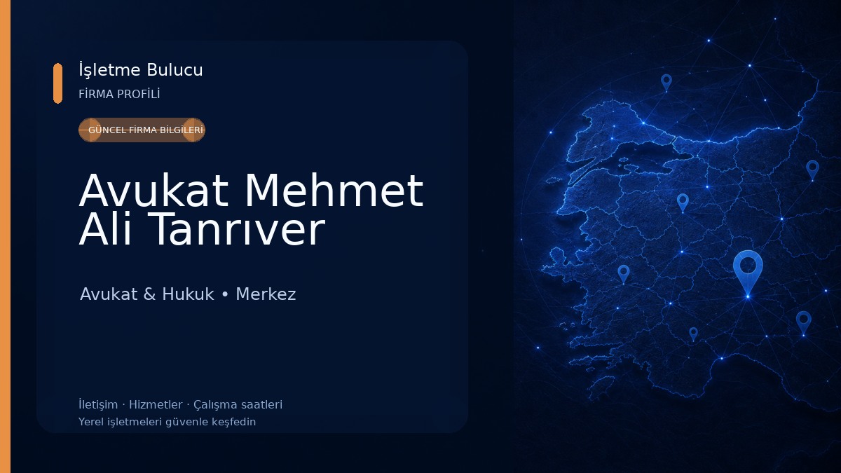 Avukat Mehmet Ali Tanrıver