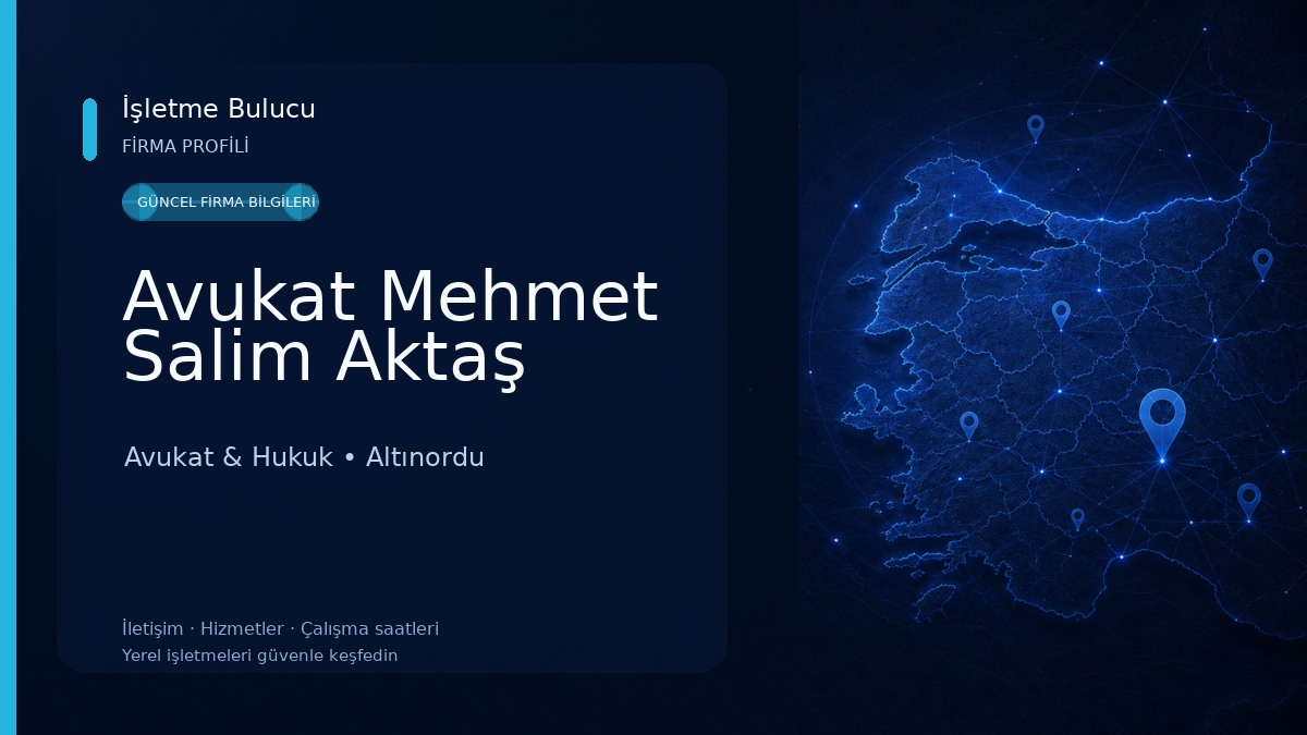 Avukat Mehmet Salim Aktaş