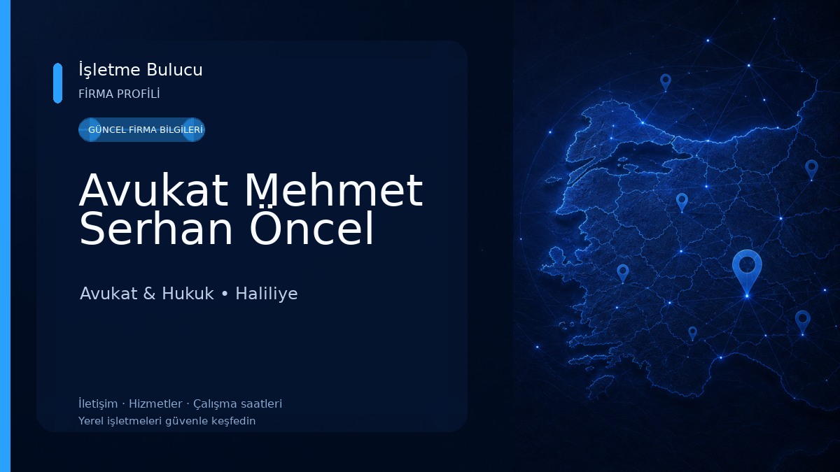 Avukat Mehmet Serhan Öncel