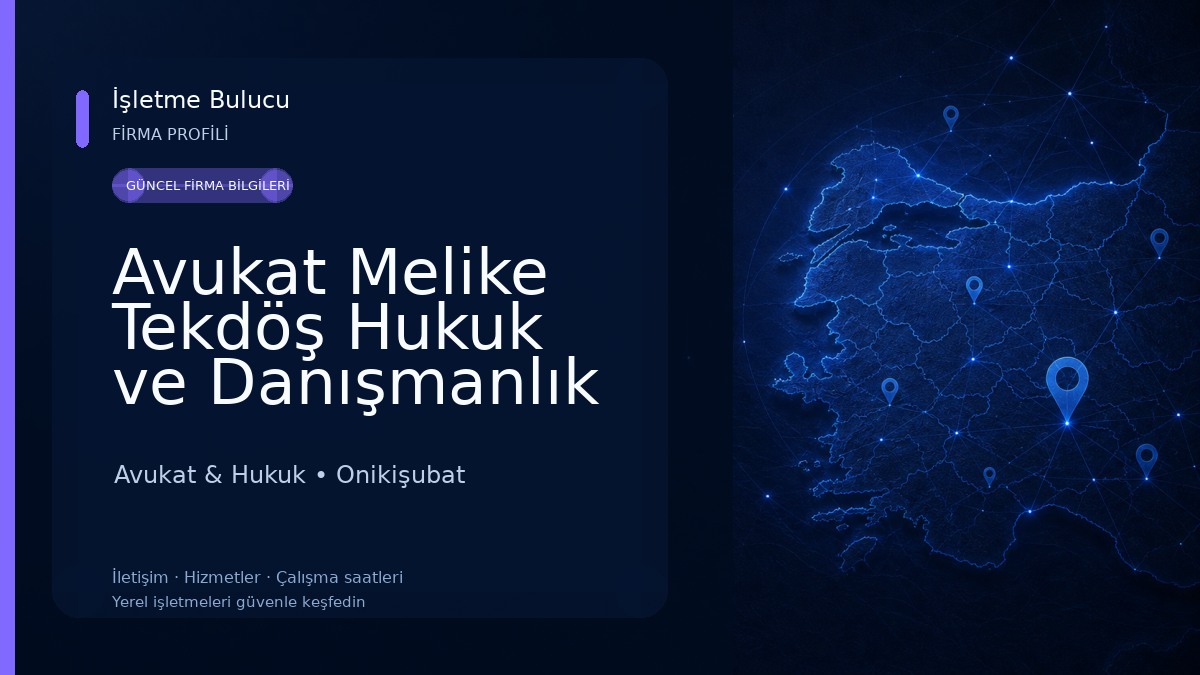 Avukat Melike Tekdöş Hukuk ve Danışmanlık