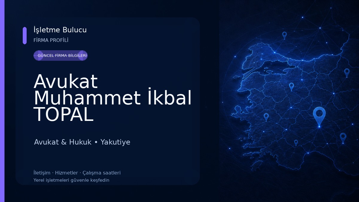 Avukat Muhammet İkbal TOPAL