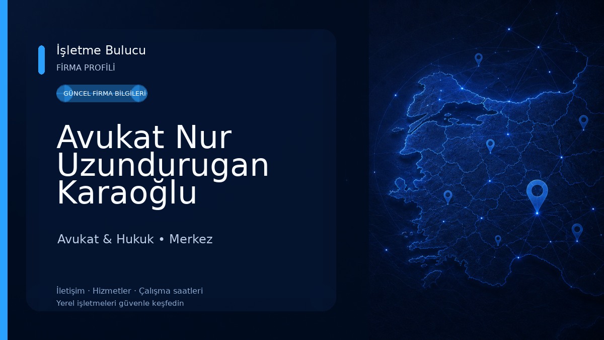 Avukat Nur Uzundurugan Karaoğlu