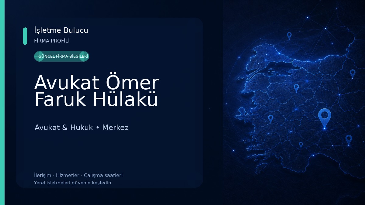 Avukat Ömer Faruk Hülakü