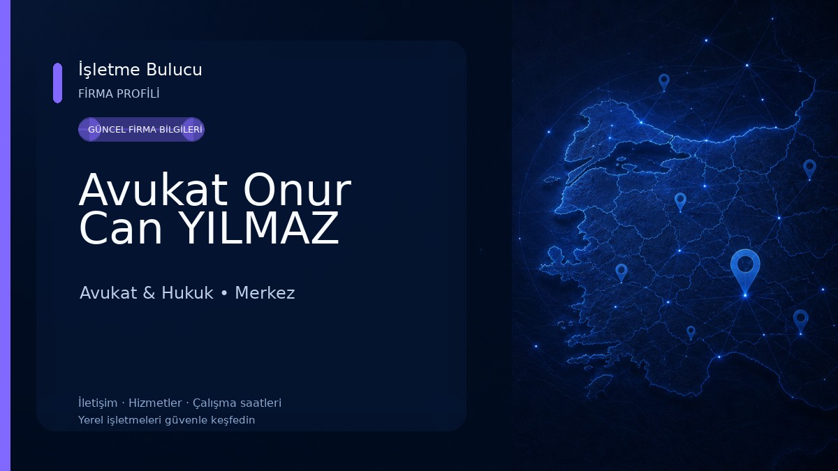 Avukat Onur Can YILMAZ