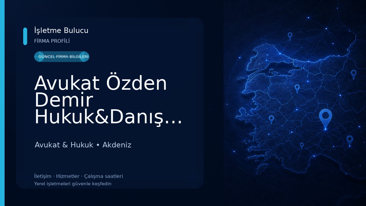 Avukat Özden Demir Hukuk&Danışmanlık Ofisi | Mersin Araç Değer Kaybı Avukatı | Mersin İşçilik Alacak Avukatı | Ceza Avukatı
