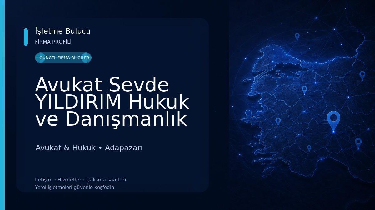 Avukat Sevde YILDIRIM Hukuk ve Danışmanlık Bürosu
