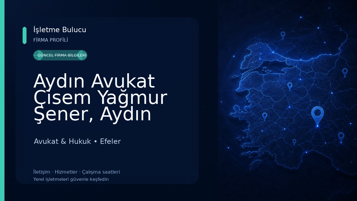 Aydın Avukat Çisem Yağmur Şener, Aydın Boşanma Avukatı, Aydın Ceza Avukatı, Aydın Avukatlık Ofisi