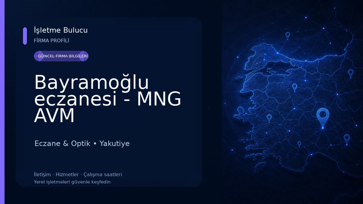 Bayramoğlu eczanesi - MNG AVM