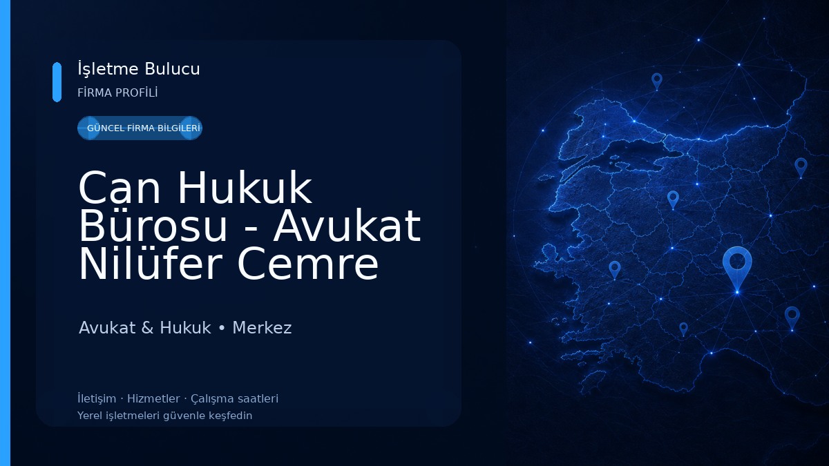 Can Hukuk Bürosu - Avukat Nilüfer Cemre Can