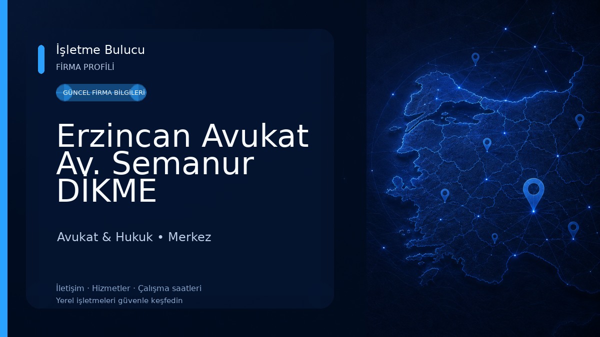 Erzincan Avukat Av. Semanur DİKME