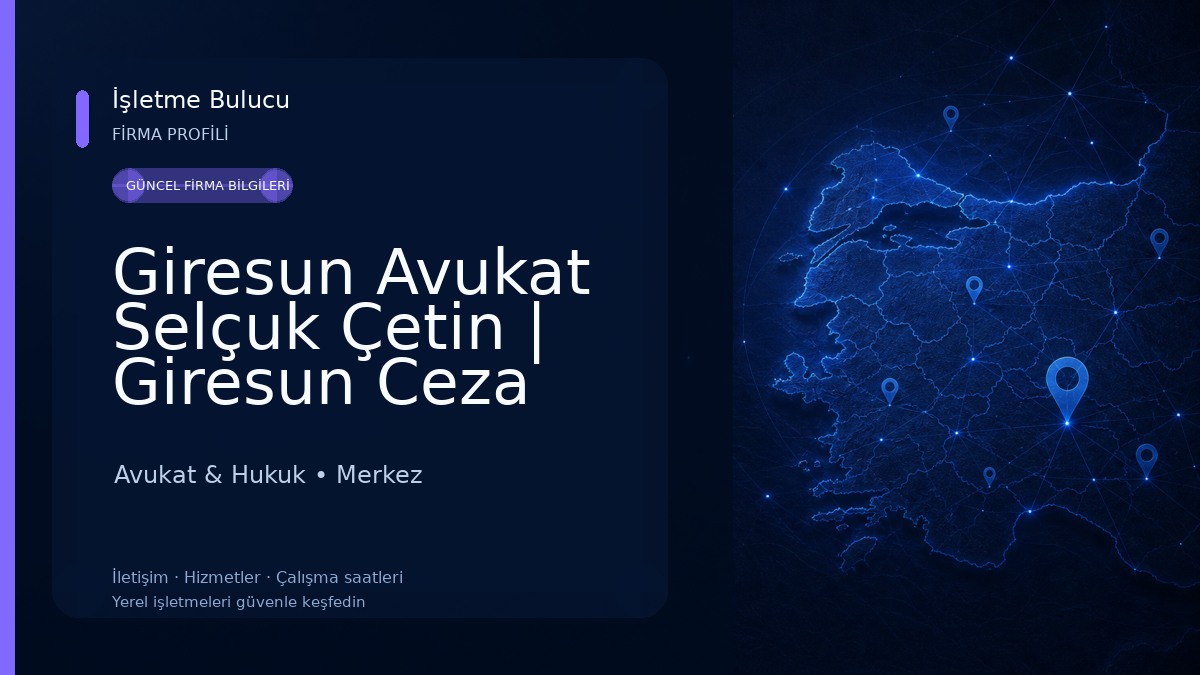Giresun Avukat Selçuk Çetin | Giresun Ceza Avukatı,Giresun Boşanma Avukatı,Giresun İş Avukatı,Sigorta Avukatı