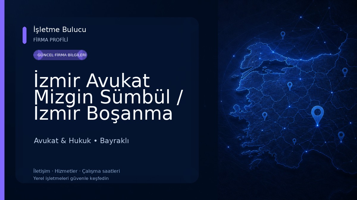 İzmir Avukat Mizgin Sümbül / İzmir Boşanma Avukatı / İzmir Ceza Avukatı / Kira, Gayrimenkul ve Miras Avukatı