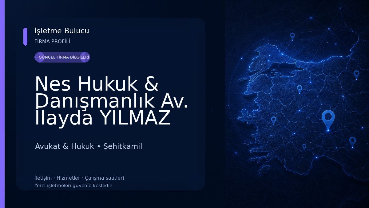 Nes Hukuk & Danışmanlık Av. İlayda YILMAZ Gaziantep Avukat-Ceza-Boşanma, Miras, Gayrimenkul, İş, Tazminat Avukatı