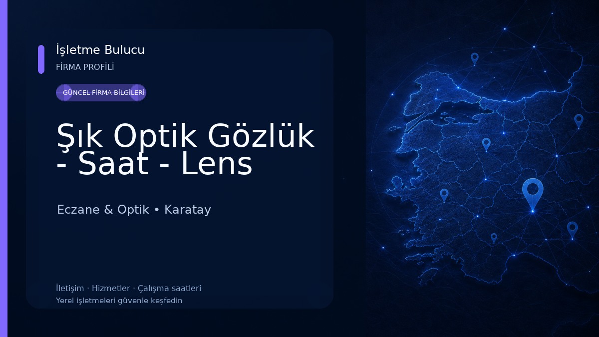 Şık Optik Gözlük - Saat - Lens