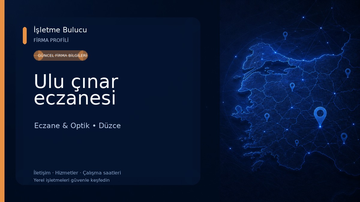 Ulu çınar eczanesi